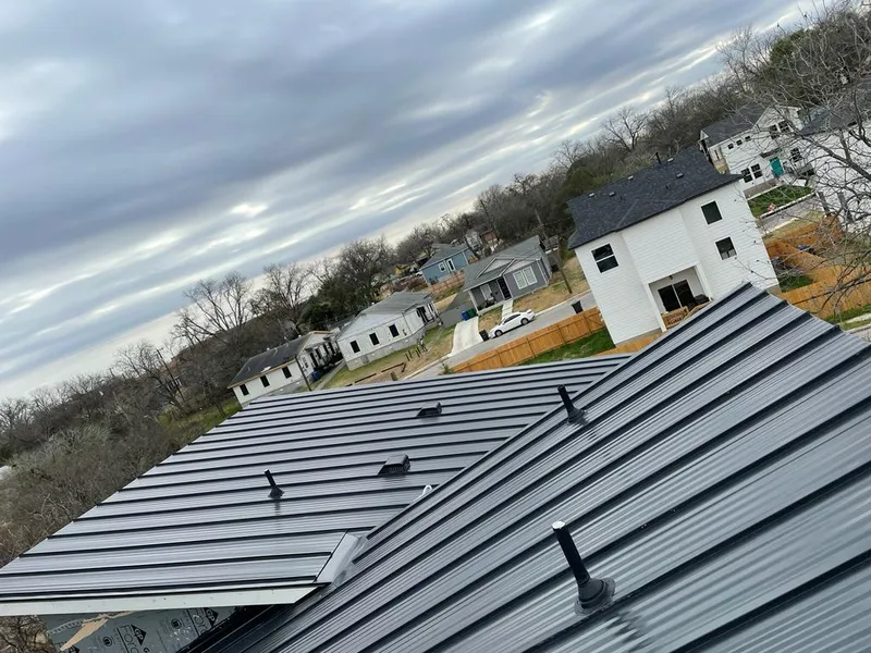 Standing seam metal roof panels with vents for Skylight Repair in St. Marys